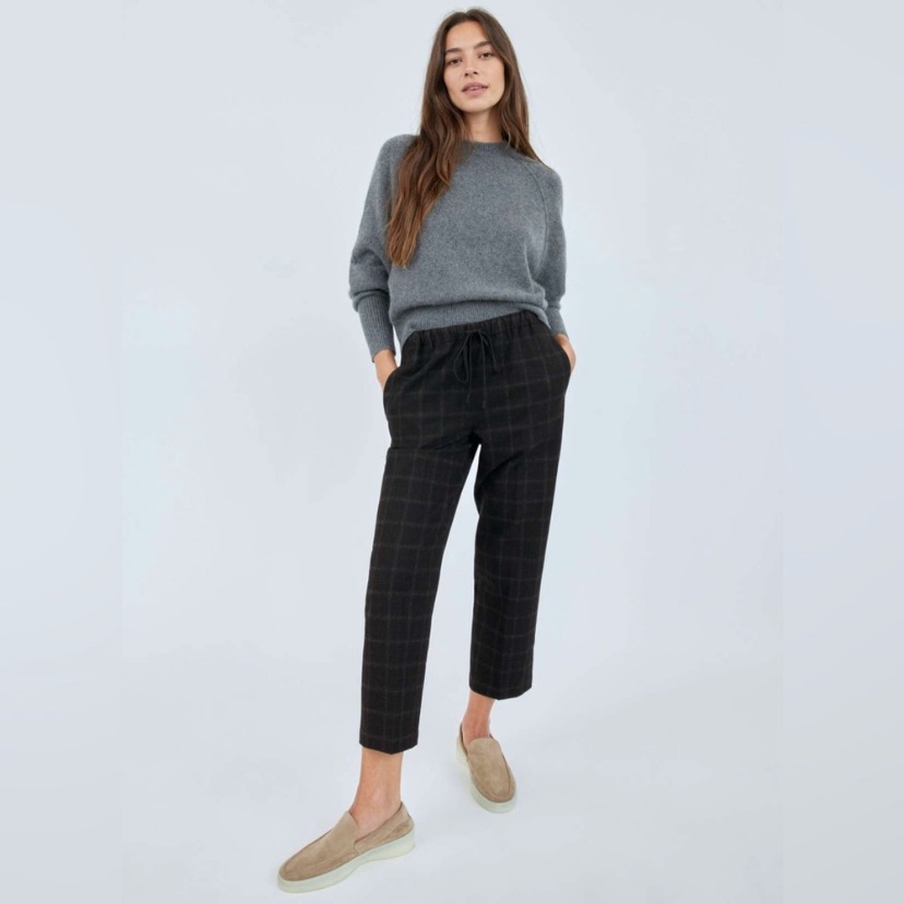 Black Cropped Wide-Leg Pants